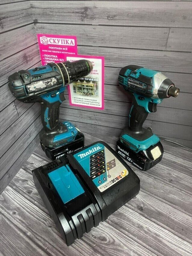Набор инструментов Шуруповерт-DHP482+Винтоверт-DTD152+ЗУ+2акб